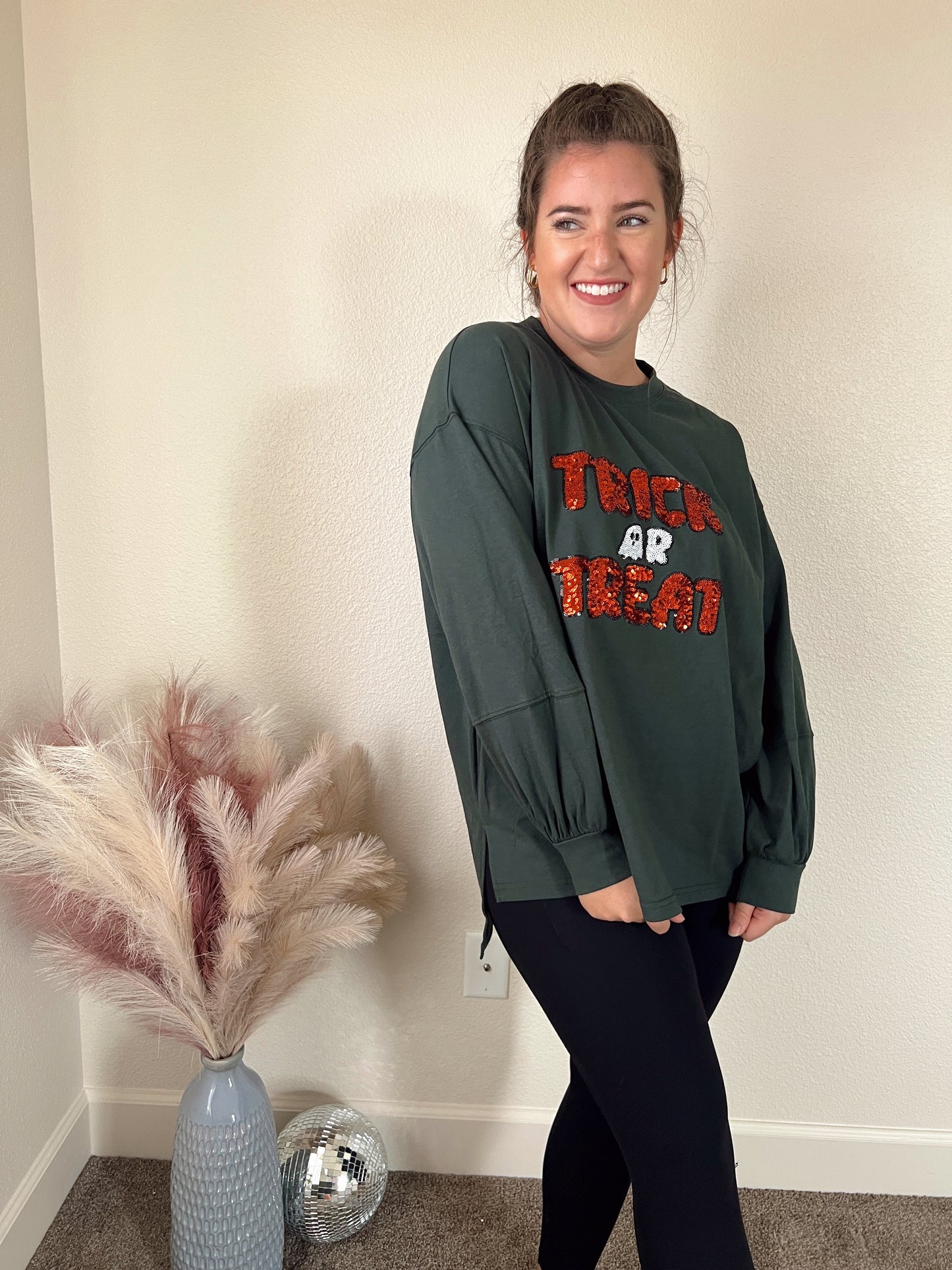 Trick-or-Treat Sequin Top