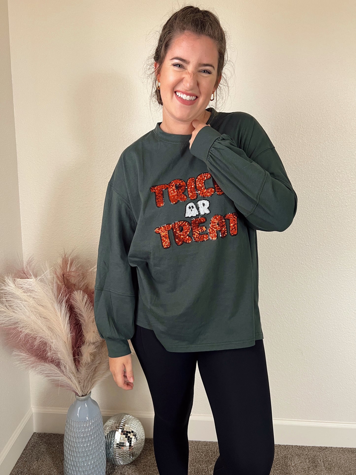 Trick-or-Treat Sequin Top
