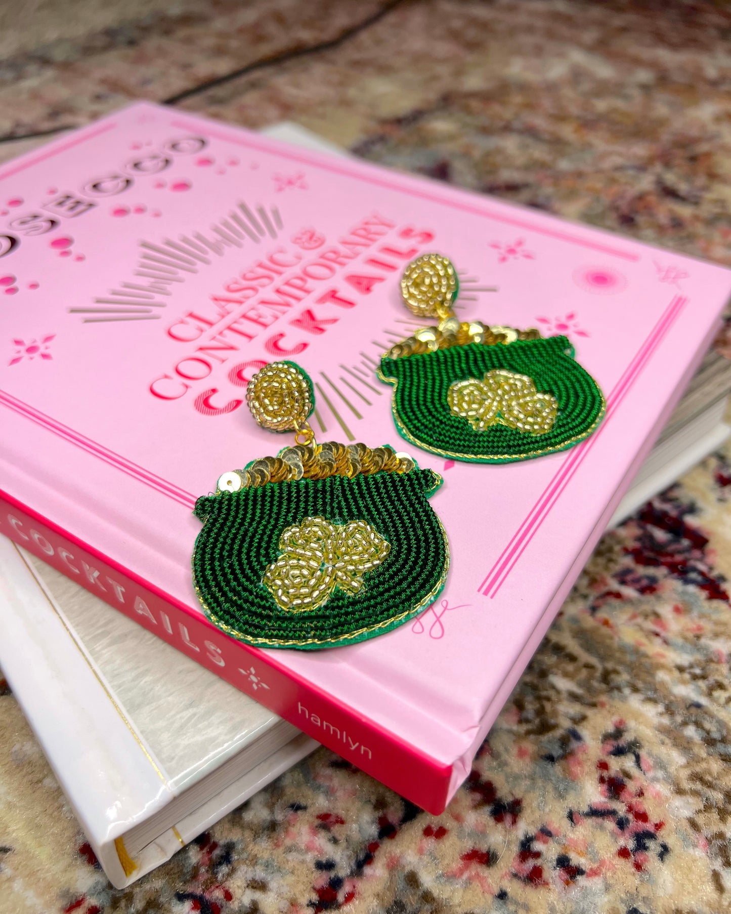 Pot O' Gold Beaded Earrings