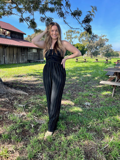 Pinstripe Jumpsuit