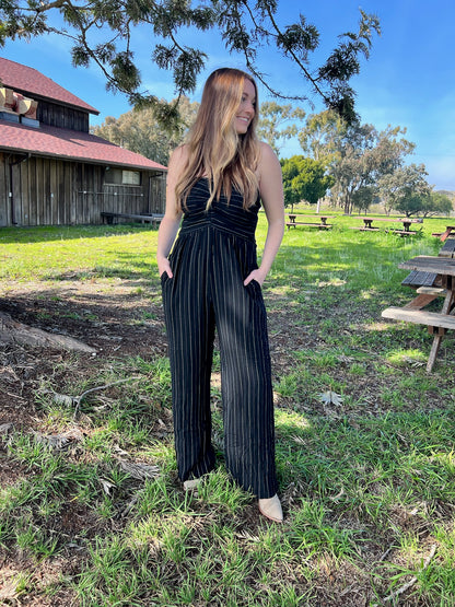 Pinstripe Jumpsuit