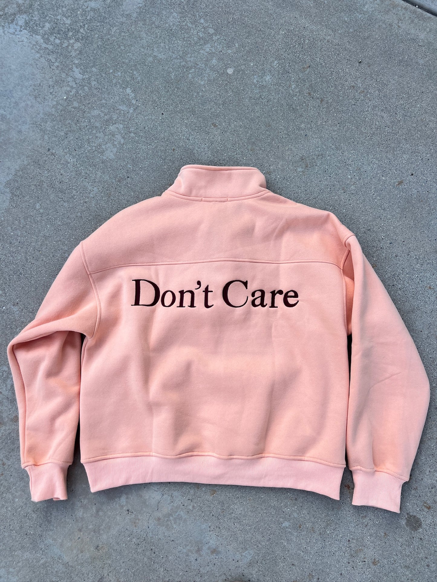 Don't Know, Don't Care Sweatshirt- Peach