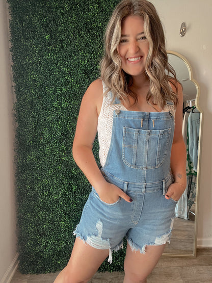 Roundup Distressed Overalls